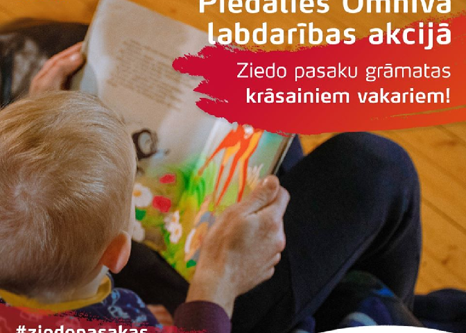 Labdarības akcija “Ziedo pasaku grāmatas krāsainiem vakariem!”